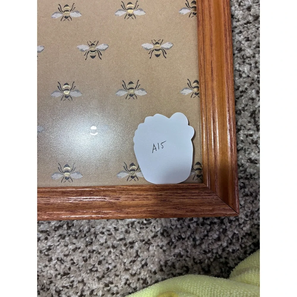 Vintage Solid Oak Wood Picture Frame 8x10 Tabletop Easel Back Brown Matte Glass
